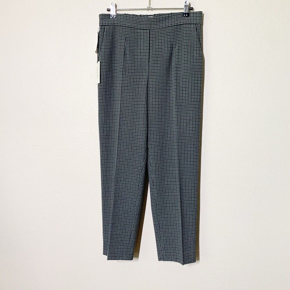 Babaton Aritzia Conan Pants 6 Midrise Slim Leg Ankle Length Plaid Check NWT
